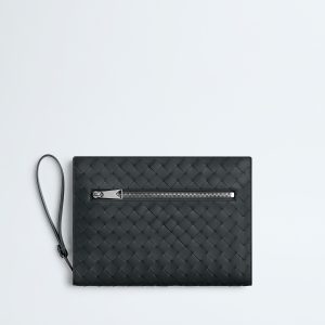 Small Intrecciato Document Case with Wristlet
