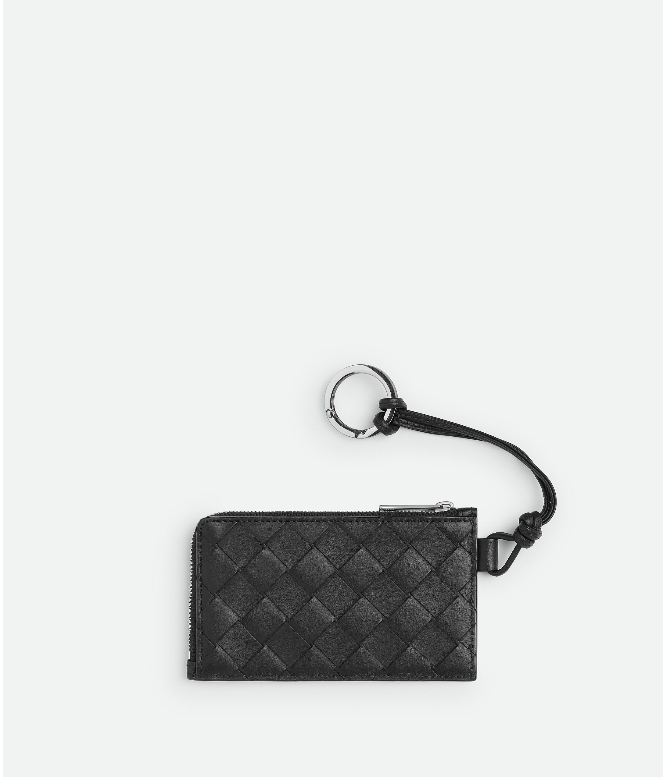 Intrecciato L-Zippered Card Holder On Strap - Image 2