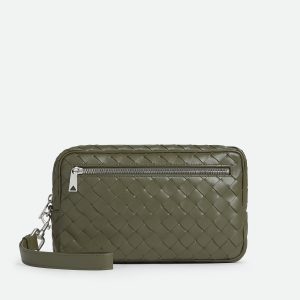 Intrecciato Pouch With Wristlet