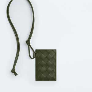 Intrecciato Badge Holder