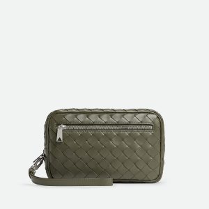 Intrecciato Small Pouch With Wristlet