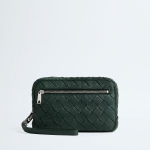Intrecciato Small Pouch With Wristlet