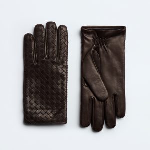 Intrecciato Leather Gloves