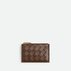 Intrecciato Zipped Card Case