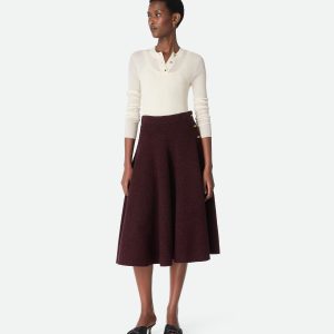 Wool Bouclé Skirt