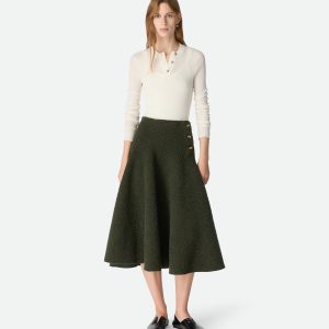 Wool Bouclé Skirt