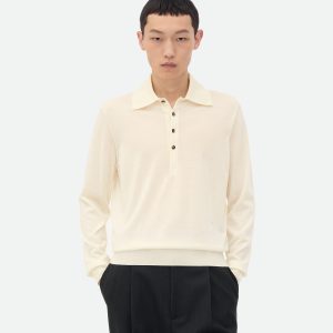 Light Fine Cashmere Polo Jumper