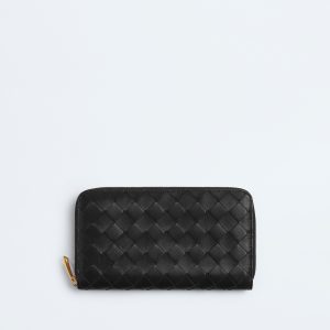 Intrecciato Zip Around Wallet