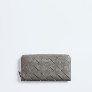 Intrecciato Zip Around Wallet
