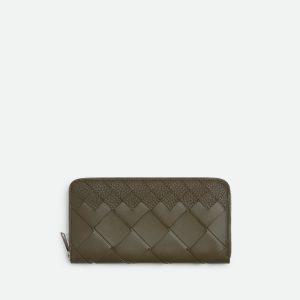 Intrecciato Zip Around Wallet