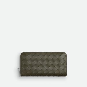 Intrecciato Zip Around Wallet