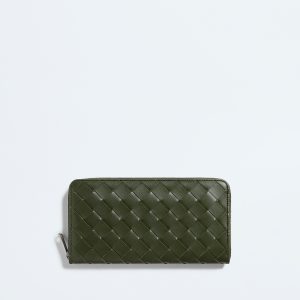 Intrecciato Zip-Around Wallet