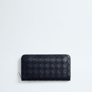 Intrecciato Zip Around Wallet
