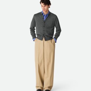 Cotton Twill Straight Trousers