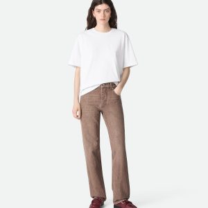Brown Straight Jeans