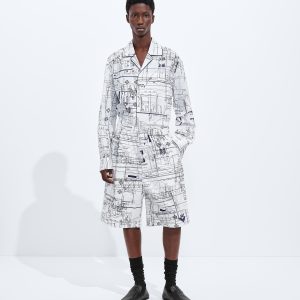 Cotton Poplin Printed Shorts