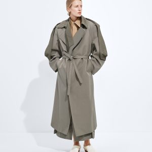Cotton and Silk Gabardine Trench