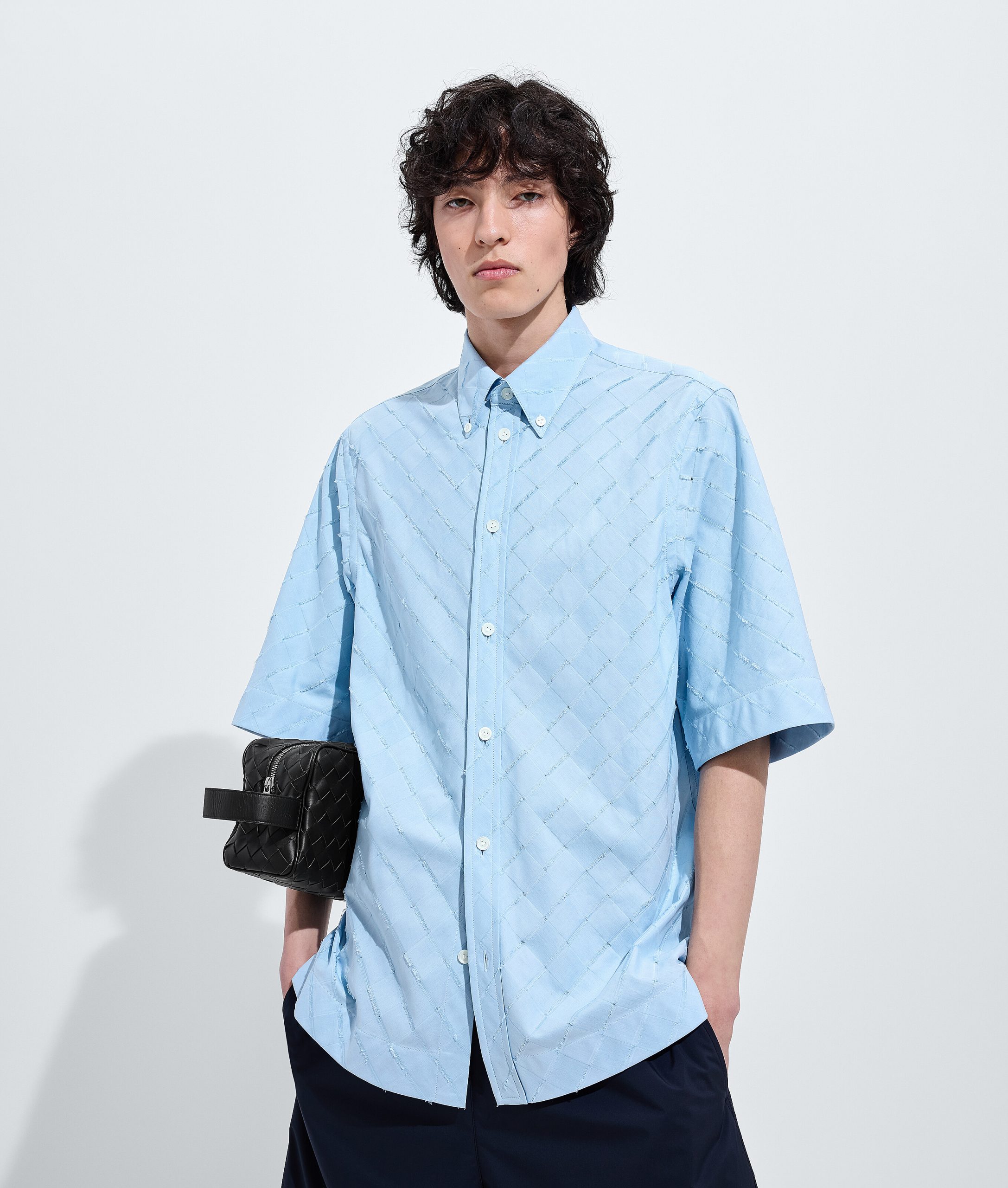 Intrecciato Cotton Poplin Shirt