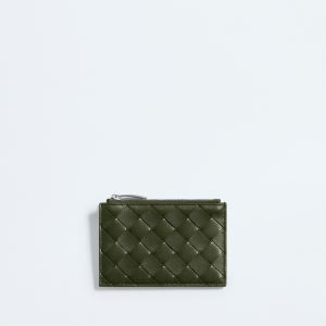 Intrecciato Zipped Card Case