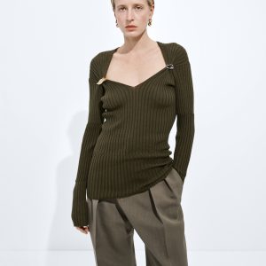 Cashmere and Silk Rib Sweater