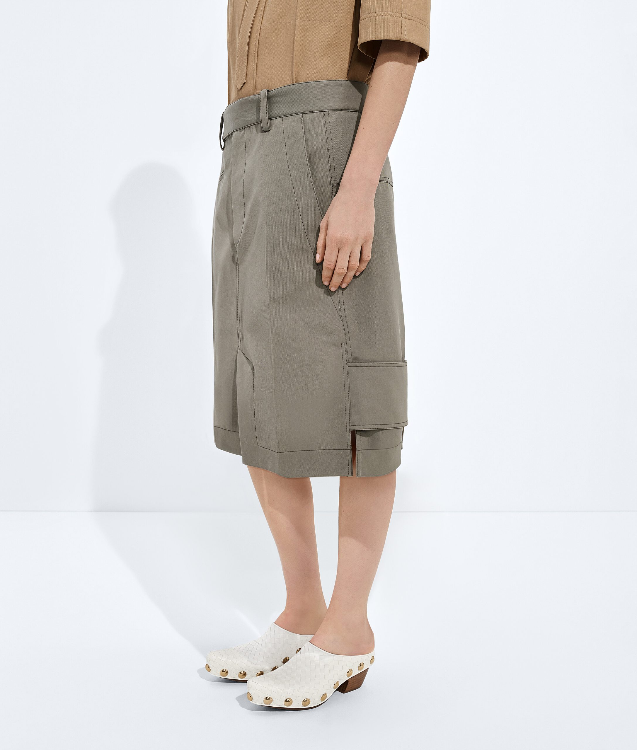 Cotton and Silk Gabardine Skirt - Image 2