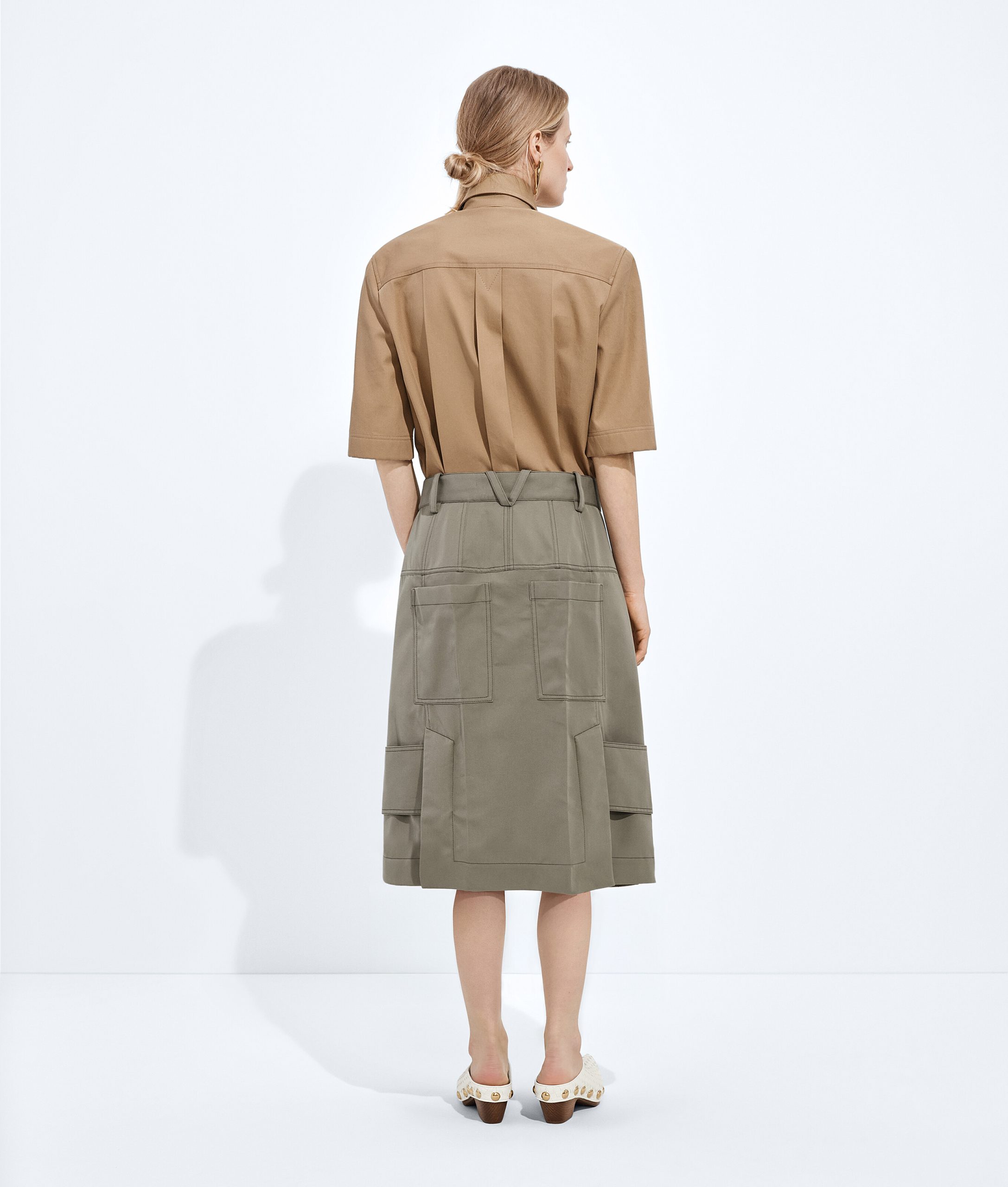 Cotton and Silk Gabardine Skirt - Image 3