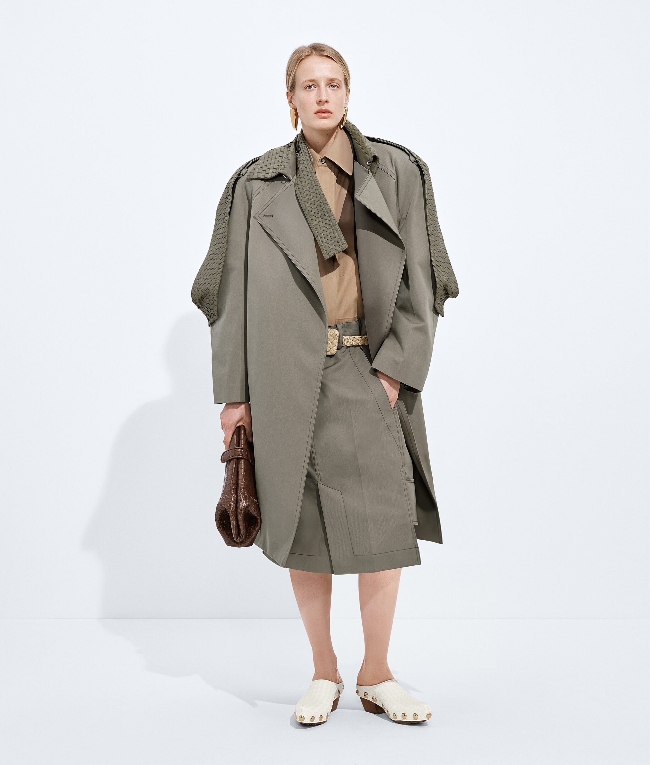 Cotton and Silk Gabardine Skirt - Image 4
