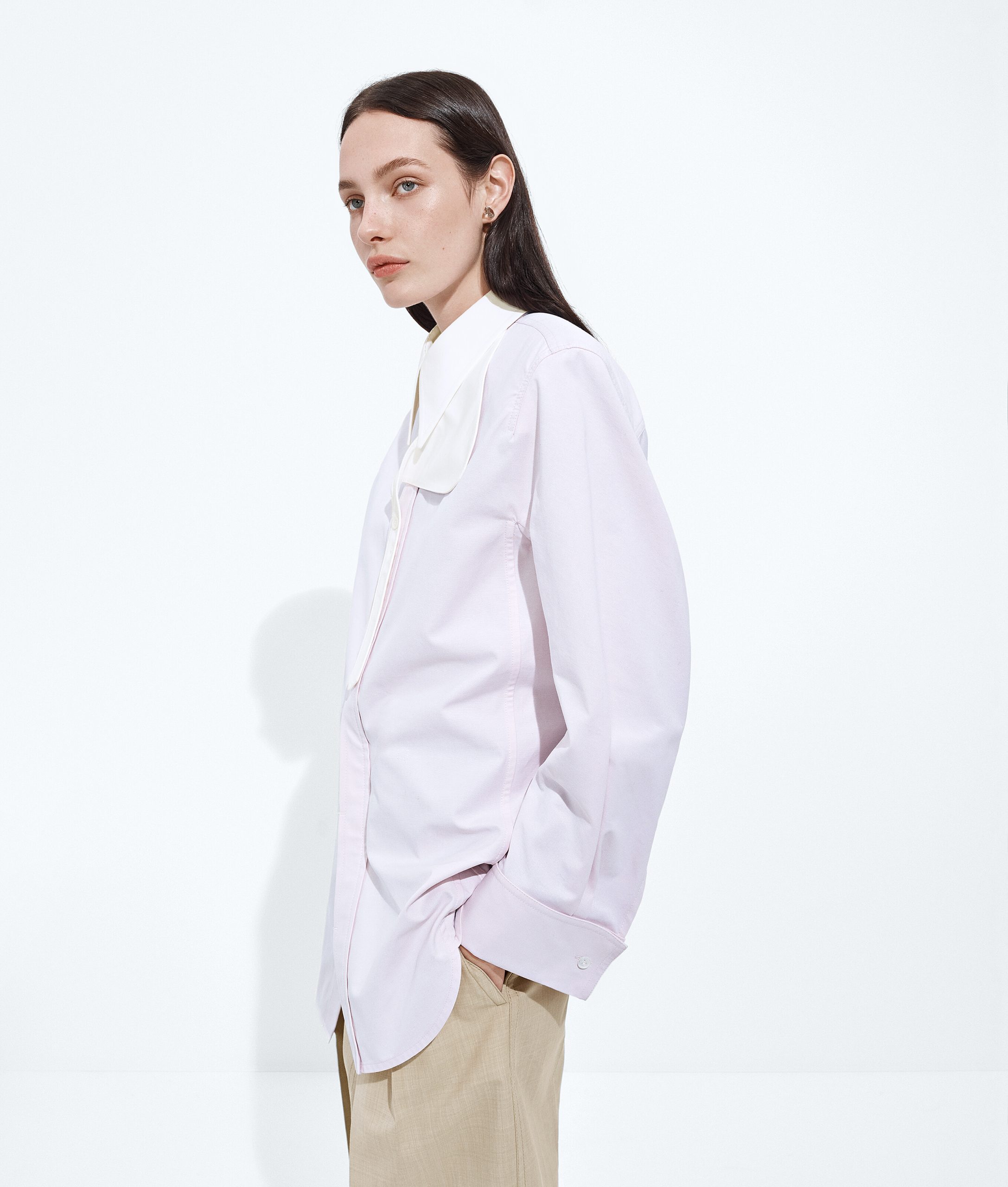 Cotton Oxford Belted Shirt - Image 2