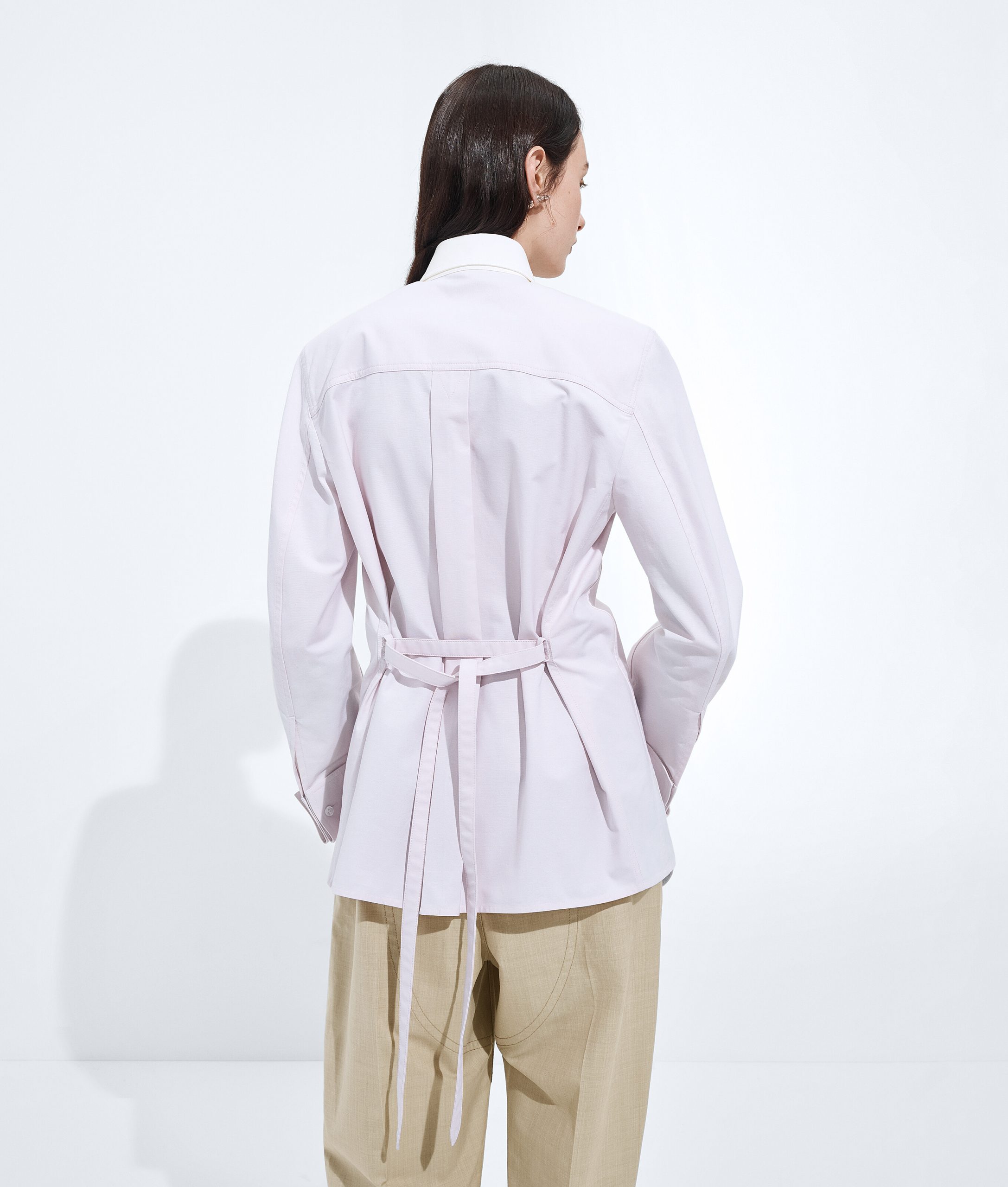 Cotton Oxford Belted Shirt - Image 3