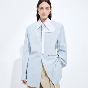 Cotton Oxford Belted Shirt