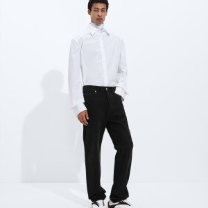 Faded Black Straight Leg Jeans