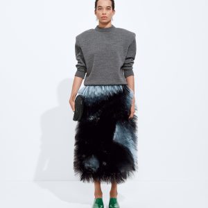 Fringed Embroidery Skirt