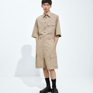 Cotton Toile Cargo Shorts