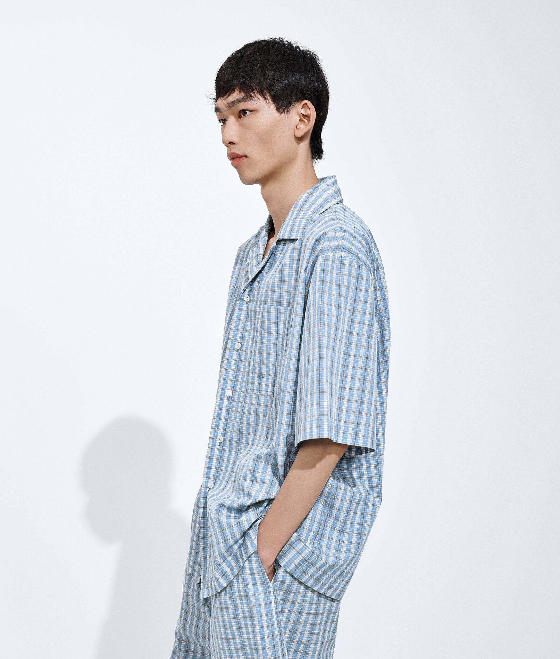 Cotton And Silk Check Pajama Shirt - Image 2