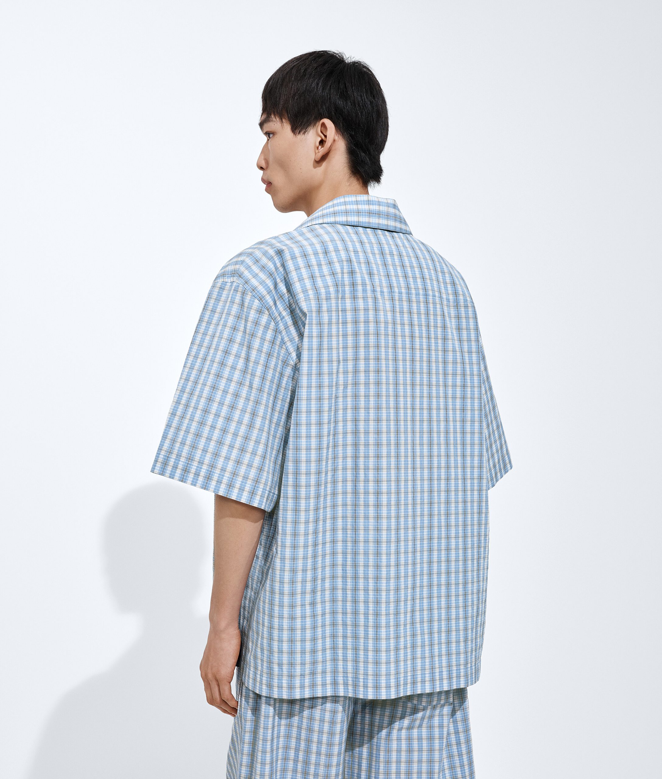 Cotton And Silk Check Pajama Shirt - Image 3