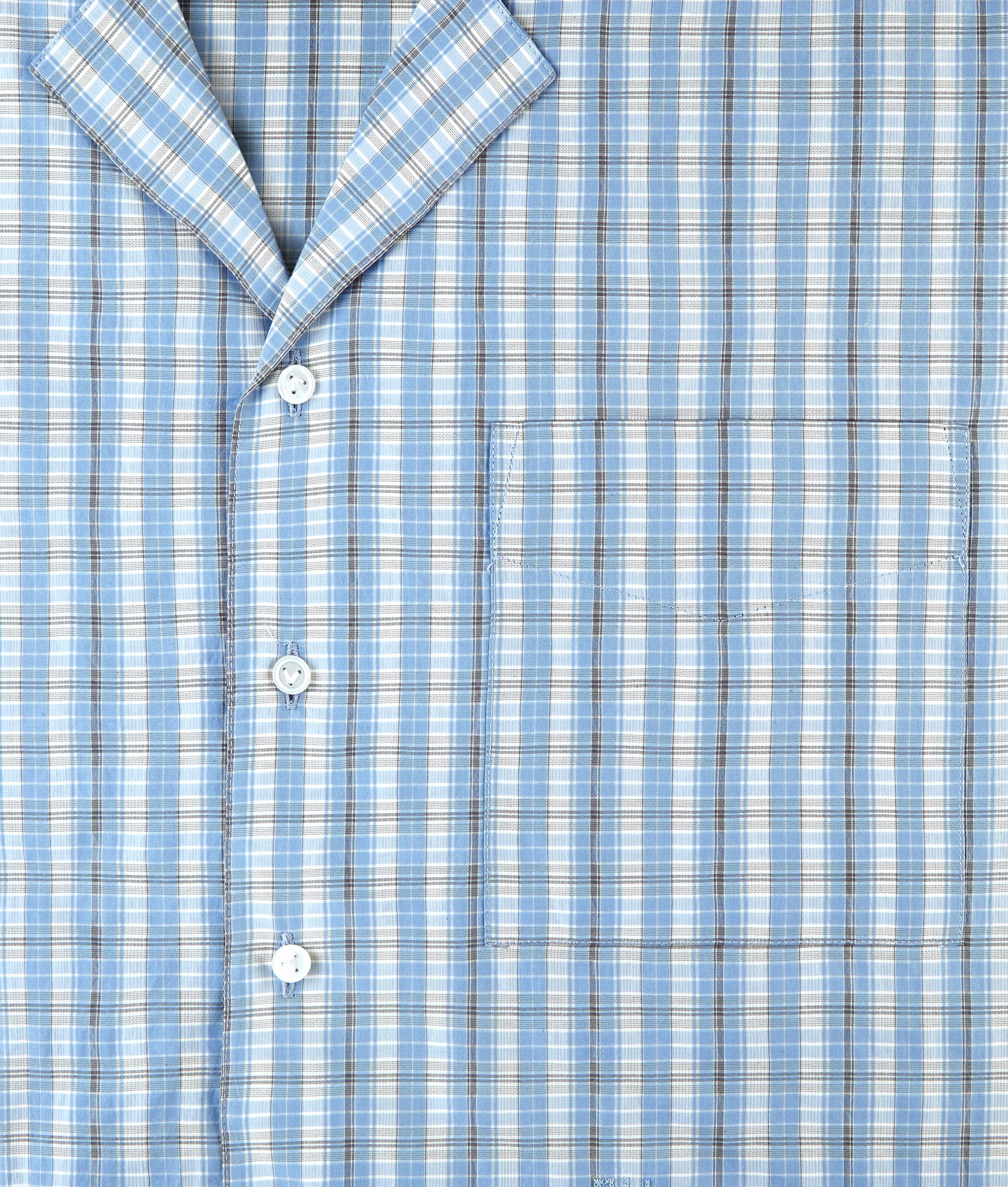 Cotton And Silk Check Pajama Shirt - Image 6
