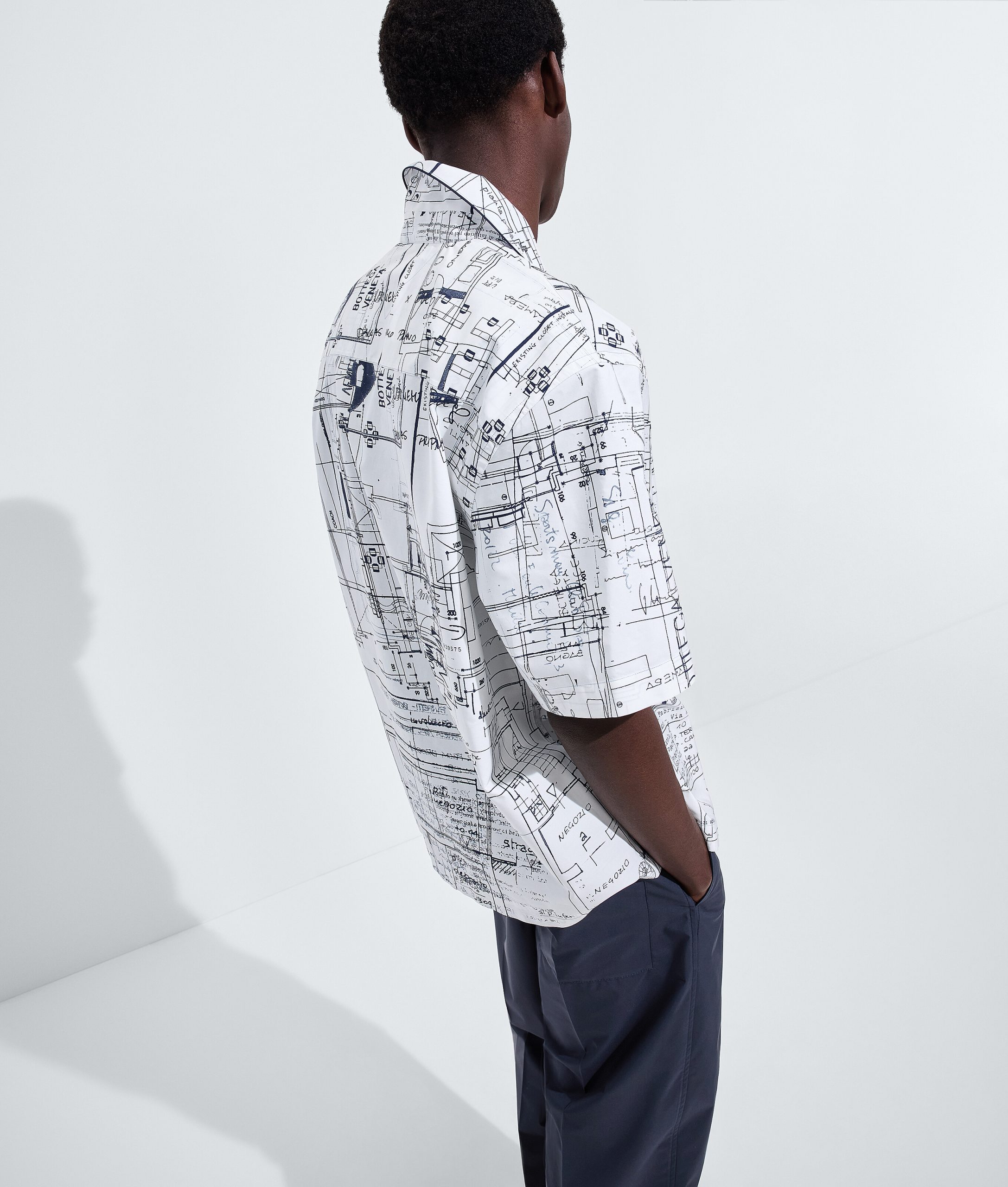 Cotton Poplin Printed Pajama Shirt - Image 2