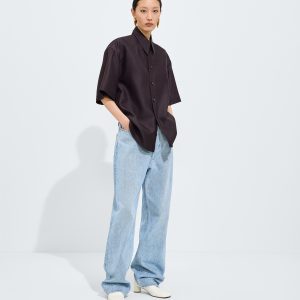 Sky Bleached Wide Leg Jeans