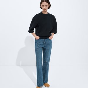 Medium Indigo Flared Jeans