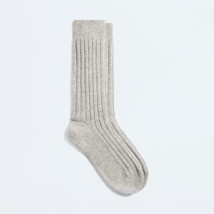 Cashmere Ribbed Socks