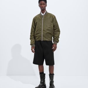 Padded Nylon Bomber Jacket