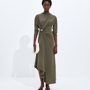 Crepe Viscose Jersey Dress
