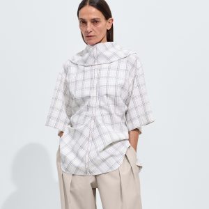 Soft Wool Check Top