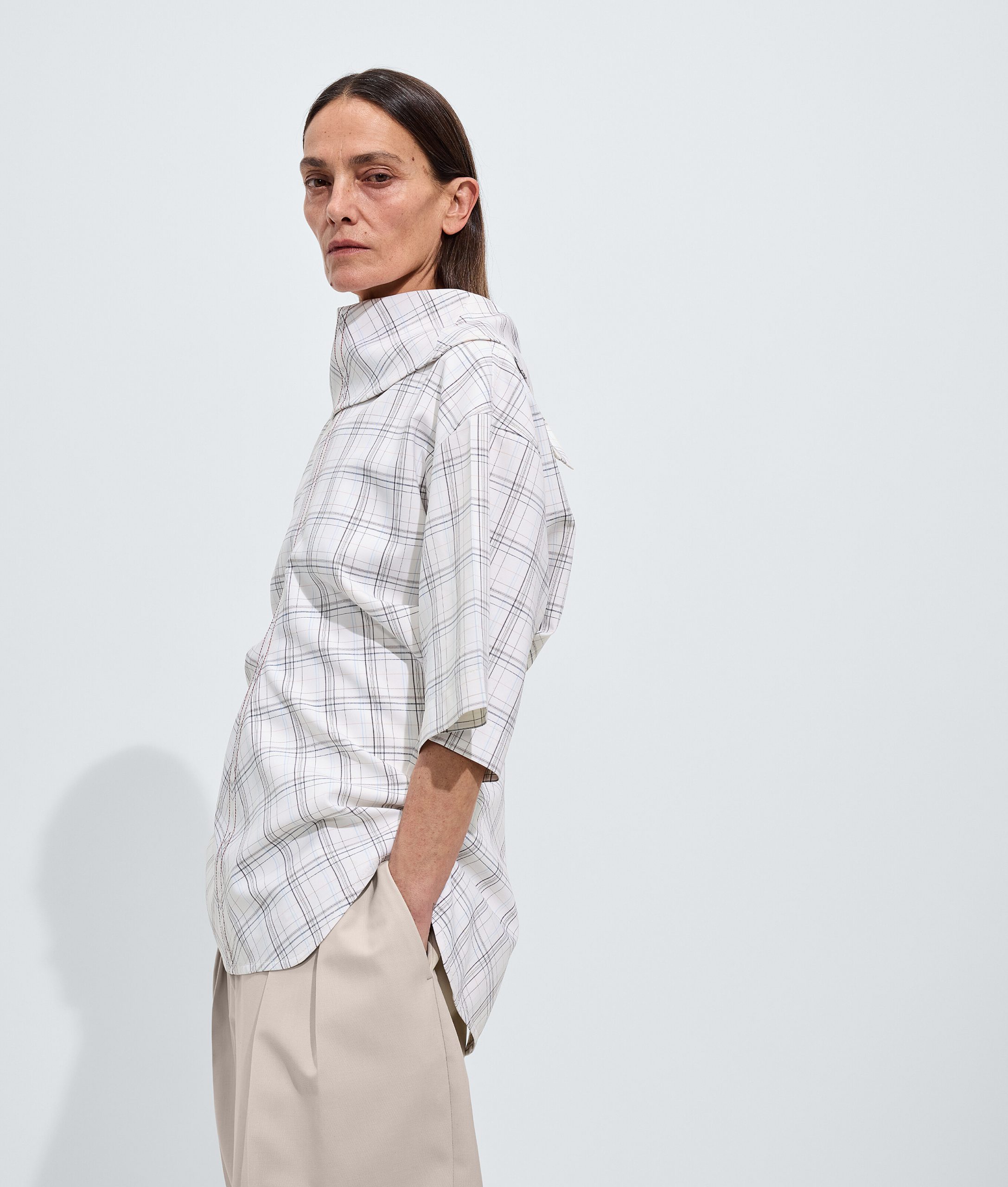 Soft Wool Check Top - Image 2