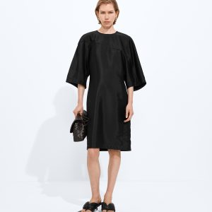 Washed Cotton and Viscose Twill Dress