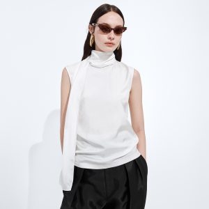 Silk Stretch Satin Top