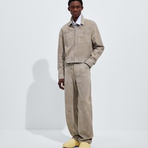 Suede Leather Pants