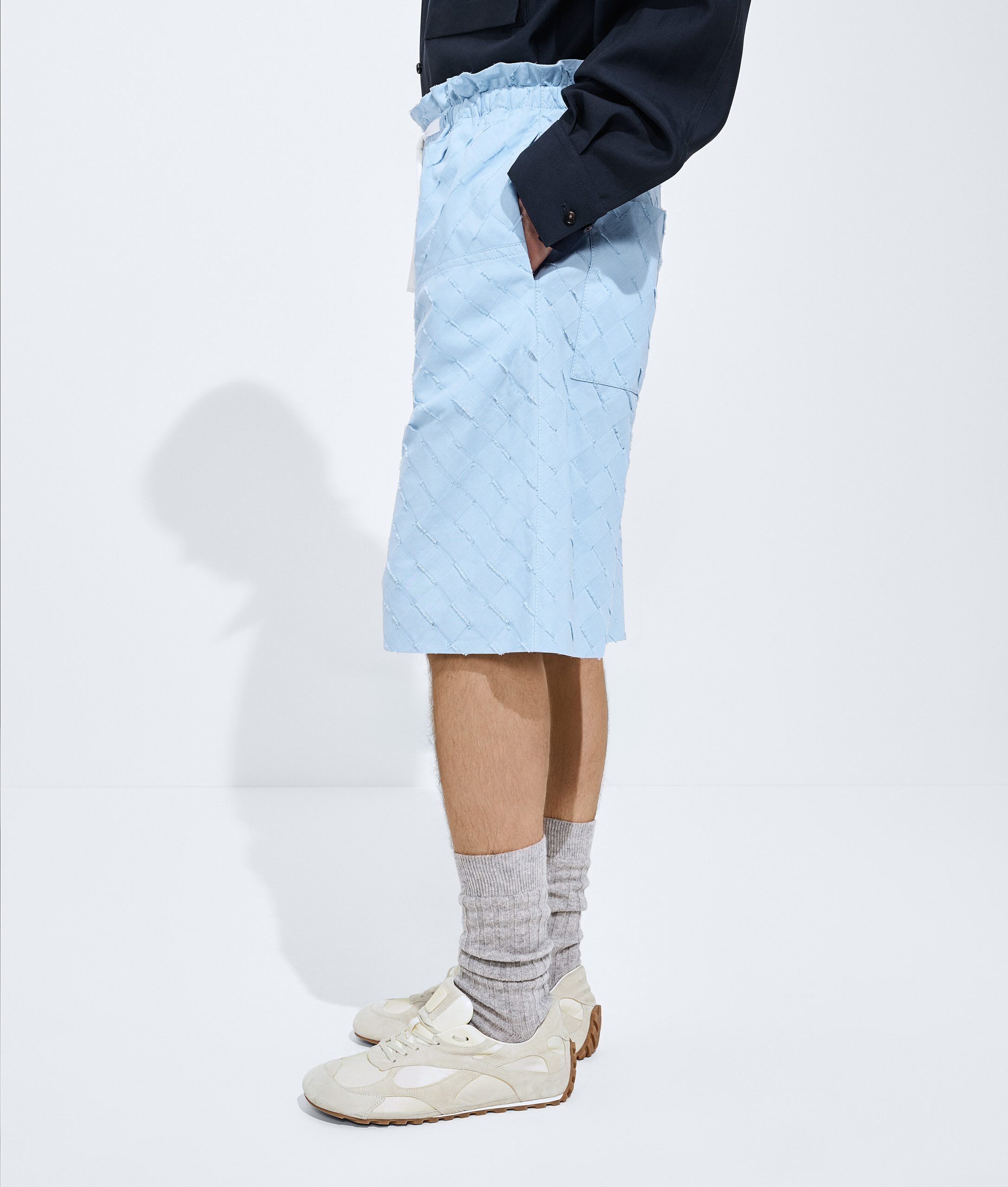 Intrecciato Cotton Poplin Shorts - Image 2