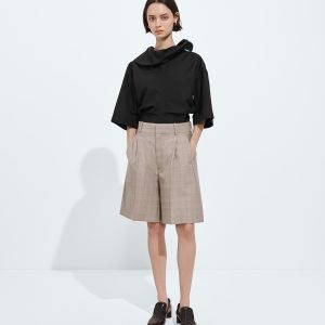 Prince Of Wales Wool Shorts