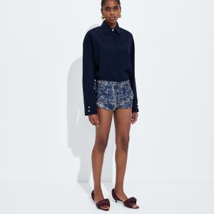 Printed Silk Twill Culotte